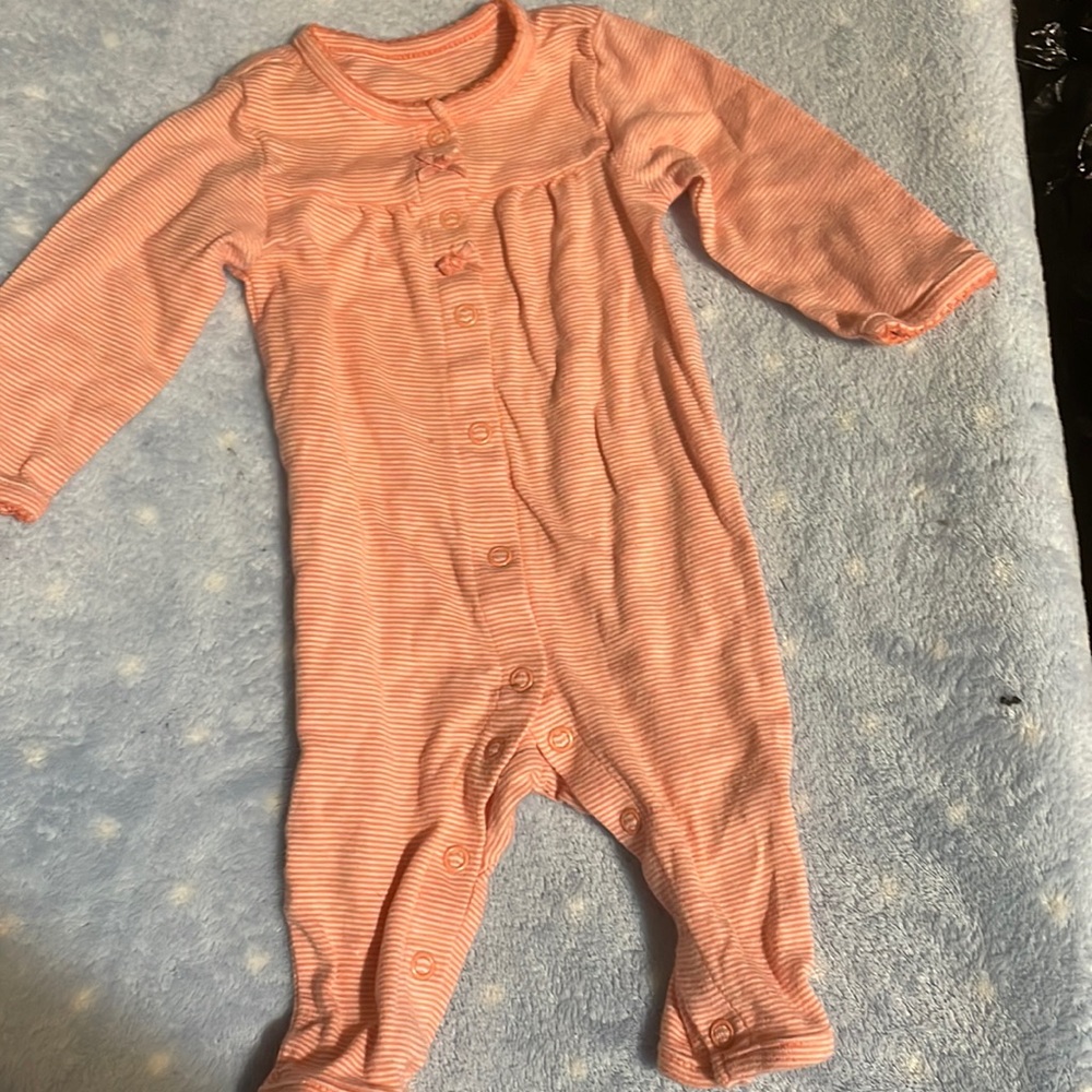 Just One You Made by Carters: Pink and white stripe pajamas baby girl 3 month